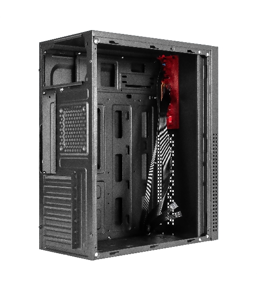 Компьютерный корпус Miditower ExeGate AA-443 (ATX, без БП, 2хUSB+HD Audio, черный)