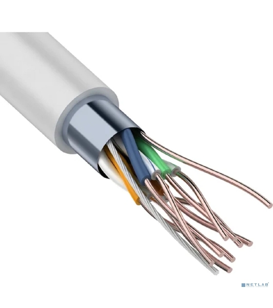 Кабель витая пара Rexant F/UTP, cat.5e, ZH нг(А)-HF, 4PR, 24AWG, INDOOR, SOLID, серый, 305м