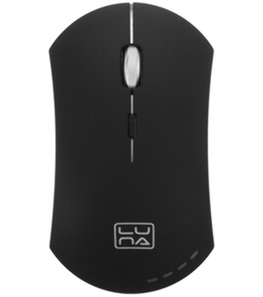 Мышь беспроводная Qumo Office Luna M74 черный, 1600 dpi, радиоканал, USB, кнопки - 6