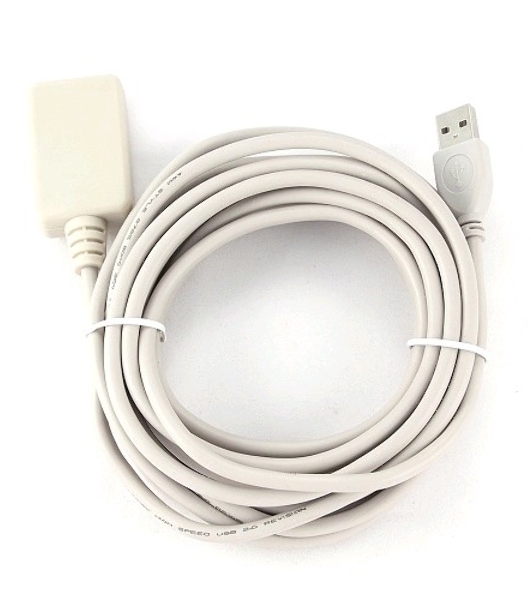 Кабель Gembird USB 2.0 удлинительный, активный 4.8м AM/AF, черный