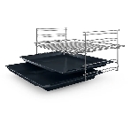 Духовой шкаф Bosch HBF512BS1T Serie 2, нержавеющая сталь, класс энергоэффективности А, 7 режимов, 3-х слойное остекление, LED-дисплей, утапливаемые переключатели, галогенное освещение, проволочные направляющие, сделано в Турции,, фото3