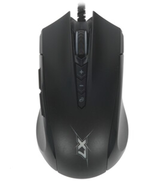 Мышь проводная A4Tech X89 черный, 2400 dpi, USB, кнопки - 8