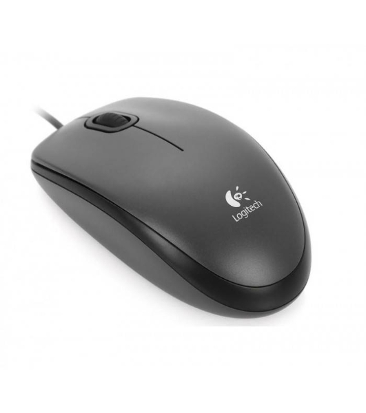 Мышь проводная Logitech M100/100R DARK/GREY (темно-серая/черная), 1000 dpi, USB, кнопки - 3