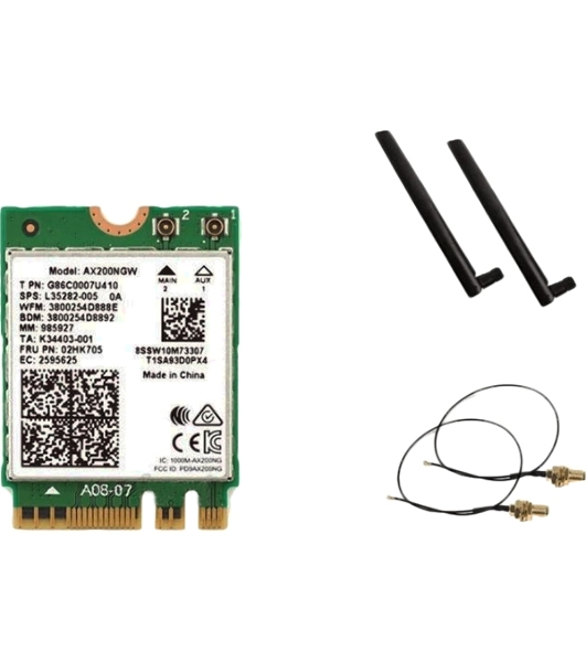 Плата сетевого контроллера Intel Wi-Fi 6 AX200, 2230, 2x2 AX+BT, No vPro, 985927