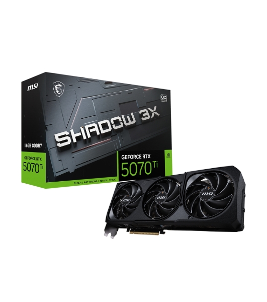 Видеокарта MSI PCIE16 RTX 5070TI 16Gb RTX 5070 Ti 16G SHADOW 3X OC