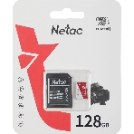 Флеш карта Netac P500 ECO 128Gb MicroSDXC U1/C10 up to 80Mb/s, retail pack with SD Adapter, фото6
