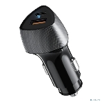 Автомобильное зарядное устройство c двумя портами Rexant (USB-A QC 3.0 + USB-C PD) cо световой индикацией, 20Вт, черное, фото4