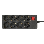 Сетевой фильтр Buro 800SH-1.8-B 1.8 м, 8 розеток, черный, коробка, фото4