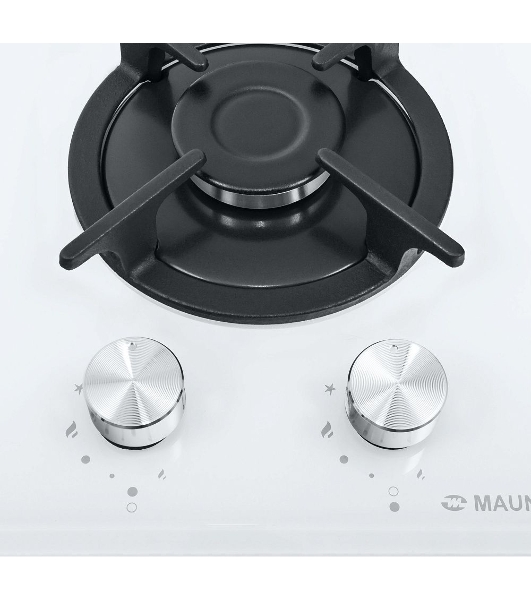 Газовая варочная панель Maunfeld EGHG.32.1CW/G, 2 конфорки, закаленное стекло, белый