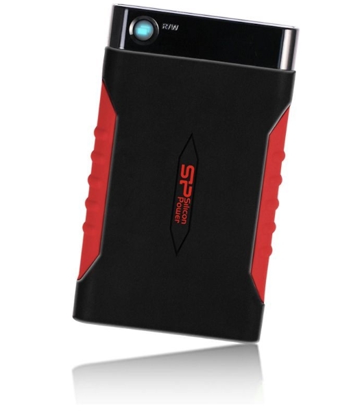 Внешний HDD 2.5' Silicon Power Armor A15, 2TB, USB 3.2 Gen 1 Type-A, 5400 rpm, черно-красный
