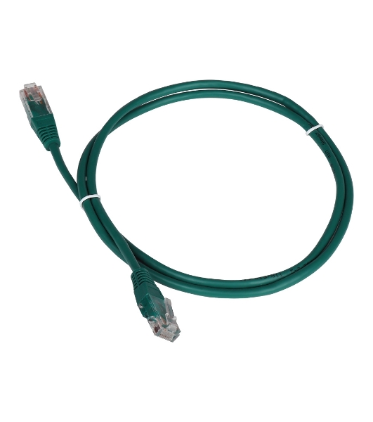 Патч-корд LANMASTER TWT UTP cat.5e, с заливными колпачками, 0.3 м, зеленый
