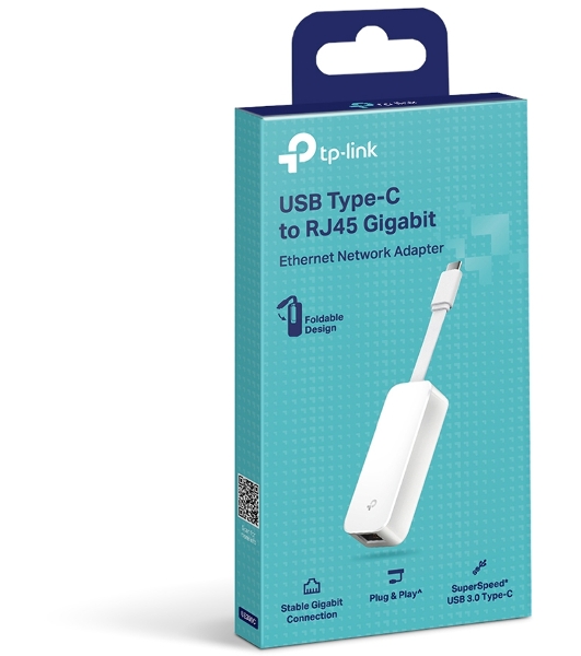 Сетевой адаптер TP-Link UE300C USB Type-C to RJ45 Gigabit Ethernet Network Adapter, USB 3.0 port, 10/100/1000 RJ45 port, Foldable,Portable and Lightweight design, Plug and Play