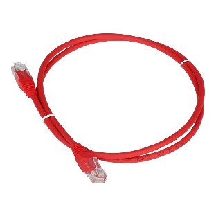 Патч-корд LANMASTER TWT UTP cat.5e, с заливными колпачками, 2.0 м, красный