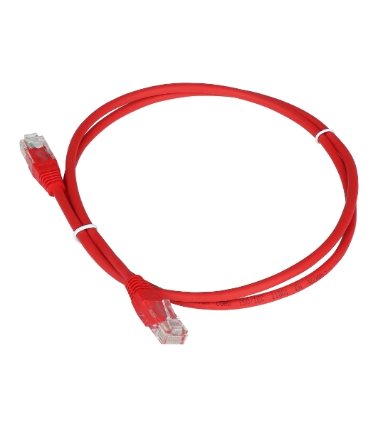 Патч-корд LANMASTER TWT UTP cat.5e, с заливными колпачками, 2.0 м, красный