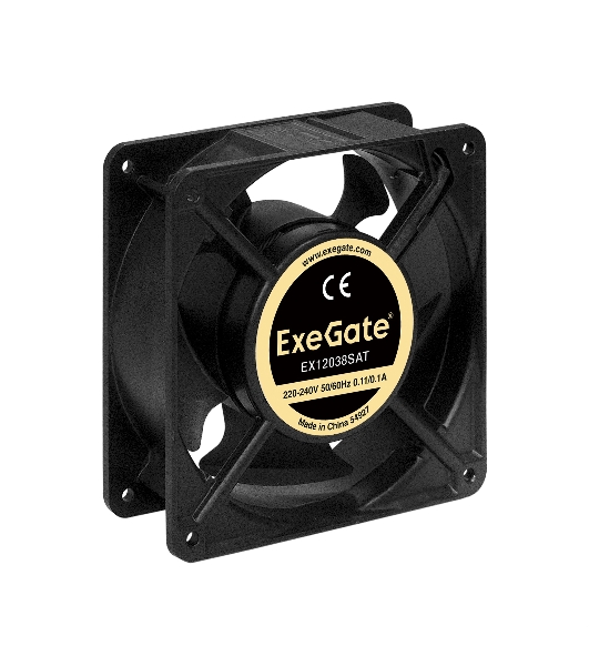 Вентилятор для корпуса ExeGate EX12038SAT черный, 120 мм, 2600 об/мин, 41 дБ
