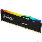 Оперативная память Kingston Fury Beast, DDR5, 16Gb (1x16Gb), 5600MHz, CL36, DIMM, с радиатором, RGB, черный, фото3
