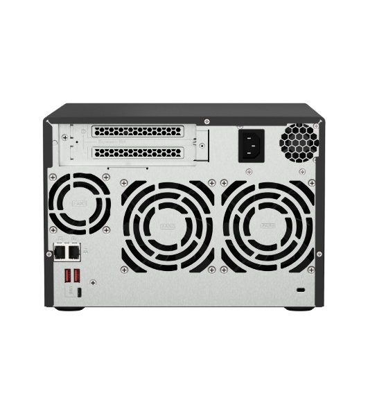 Сетевое хранилище без дисков SMB QNAP TS-673A-8G NAS, 6 trays 3,5'/2,5', 2x2,5 GbE BASE-T, 2 x M.2 NVMe 2280 slots, quad-core AMD Ryzen V1500B 2,2 GHz, 8 Gb SO-DIMM DDR4 (1 x 8 Gb) up to 64Gb (2x32 Gb)