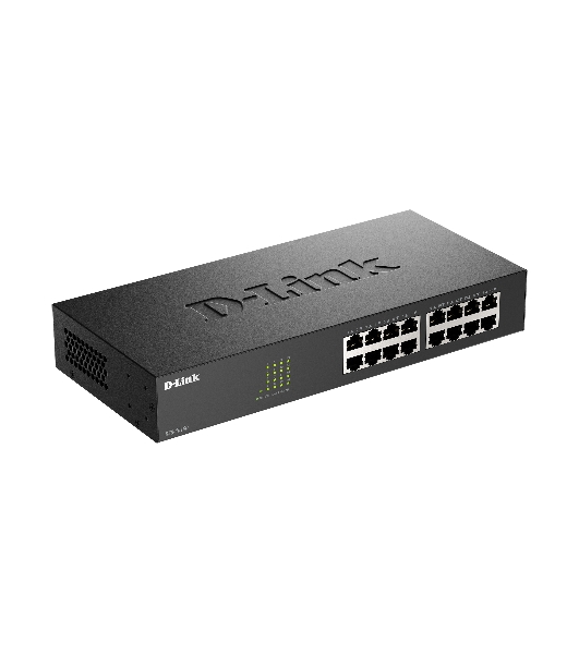 Коммутатор D-Link DES-1016D/I1A, 16×100 Мбит/с, неуправляемый