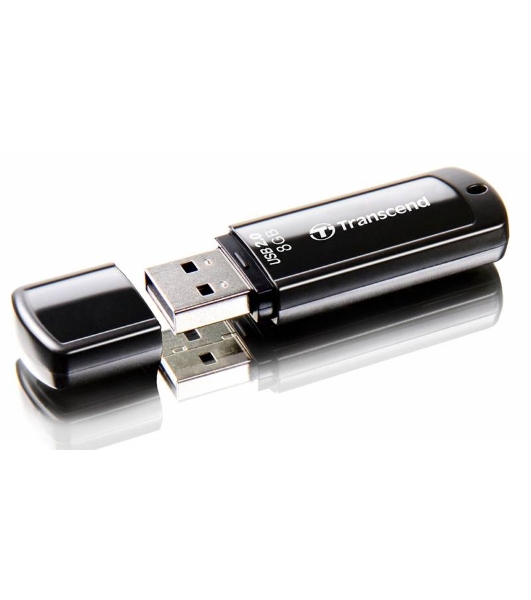 Флешка USB Transcend JetFlash 350 (TS8GJF350), 8Gb, USB 2.0, R/W 12/5, черный