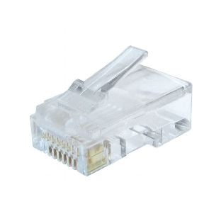 Вилка RJ-45 (8P8C) LC-8P8C-002 универсальная cat.6, контакты 30 микродюймов' (100 шт.)