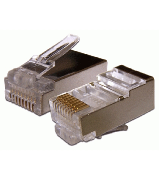 Коннектор LANMASTER RJ45 STP 8P8C, универсальный, cat.6A, 100 шт.