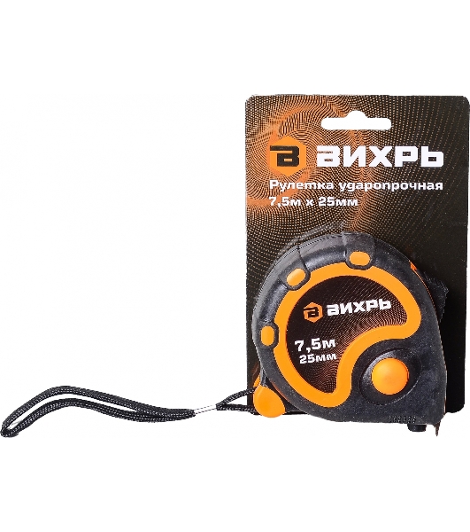 Рулетка 7,5мх25мм 73/11/1/4 ВИХРЬ