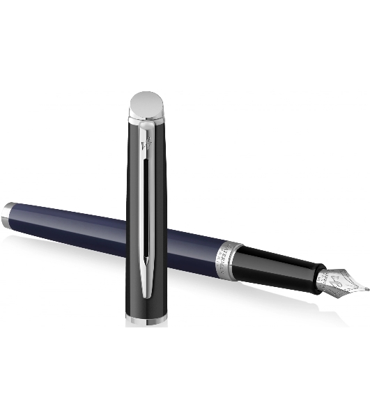 Ручка перьевая Waterman Hemisphere Colour Blocking (2202847) Blue/Black CT, F, сталь нержавеющая, подарочная коробка