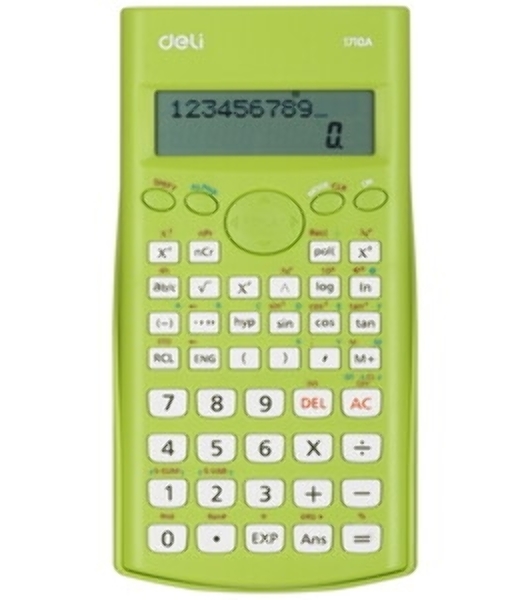 Калькулятор научный Deli E1710A/GRN зеленый 10+2-разр.