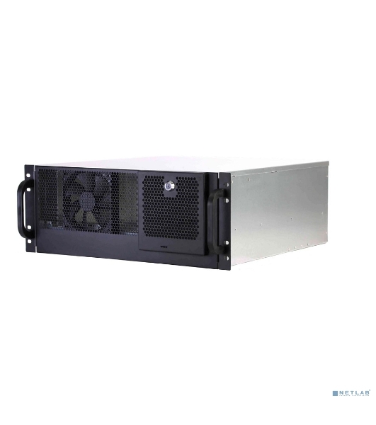 Корпус Procase RM445D-B-0 4U Rack server case, 3x5.25+8HDD, черный, без блока питания, глубина 450мм, MB 12'x10.5', дверца