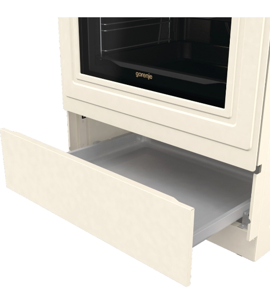 Плита электрическая Gorenje GECS6B70CLI бежевая, конфорок 4 электрических, духовка 71 л, 60 см x 85 см x 60 см
