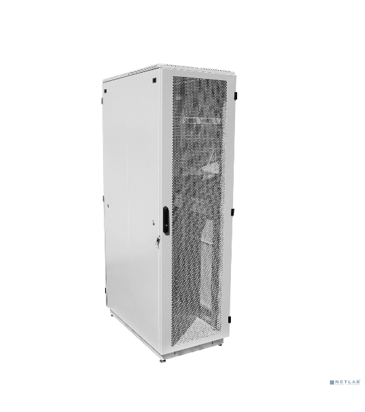 Шкаф коммутационный ЦМО ШТК-М-42.6.8-4ААА 42U 600x820 мм пер. дв. перфор. задн. дв. стал. лист 2 бок. пан. направл. под закл. гайки 550 кг серый