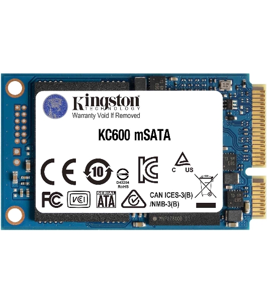 Накопитель SSD Kingston KC600, 1Tb, mSATA, R/W 550/520