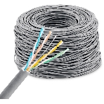 Кабель сетевой Buro BU-COP-040-100M UTP 4 пары cat5E solid 0.40мм Cu 100м серый, фото2