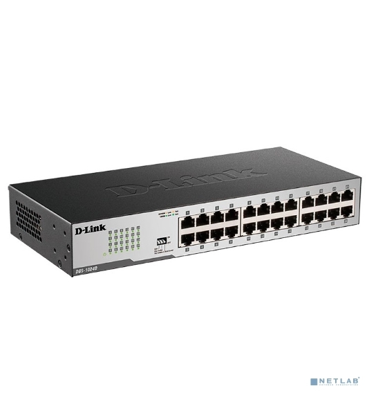 Коммутатор D-Link DGS-1024D/J1A, 24×1 Гбит/с, неуправляемый