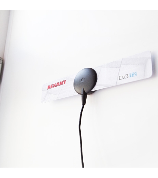 ТВ антенна комнатная Rexant 'Активная' для цифрового телевидения DVB-T2 на присоске, RX-257