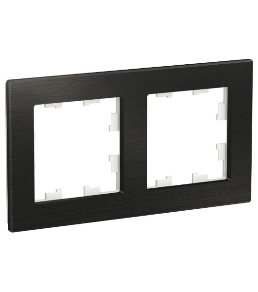 Рамка 2-м AtlasDesign Nature металл оникс SchE ATN312302
