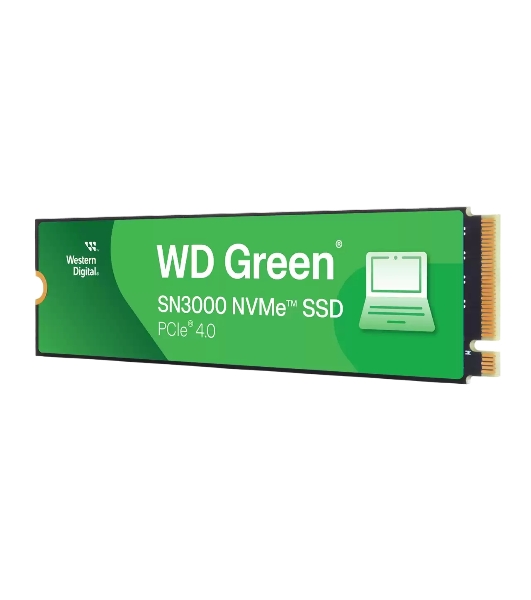 Накопитель SSD WD Green SN3000, 500Gb, PCIe 4.0 x4, M.2 2280, NVMe, R/W 5000/4100