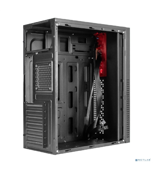 Компьютерный корпус Miditower ExeGate AA-443 (ATX, без БП, 2хUSB+HD Audio, черный)