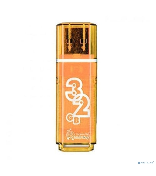 Флешка USB Smartbuy Glossy series orange (SB32 GbGS-Or), 16Gb, USB 2.0, R/W 25/15, оранжевый