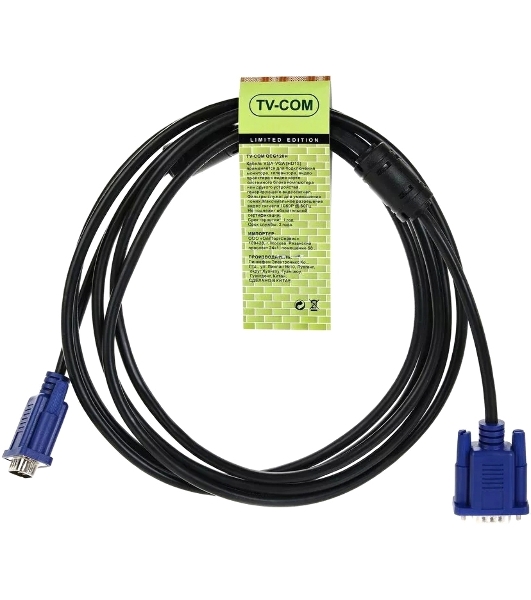 Кабель соединительный SVGA (15M/M) 3 м 2 фильтра TV-COM QCG120H-3M