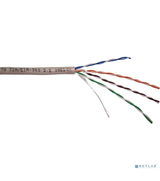 Кабель информационный LANMASTER NM-UTP5E4PR-CCA cat.5е U/UTP не экранированный 4X2 PVC внутренний 305м серый