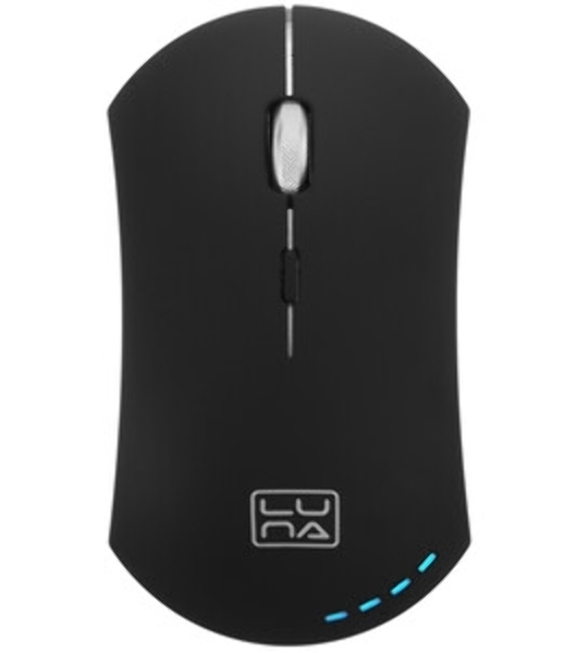 Мышь беспроводная Qumo Office Luna M74 черный, 1600 dpi, радиоканал, USB, кнопки - 6