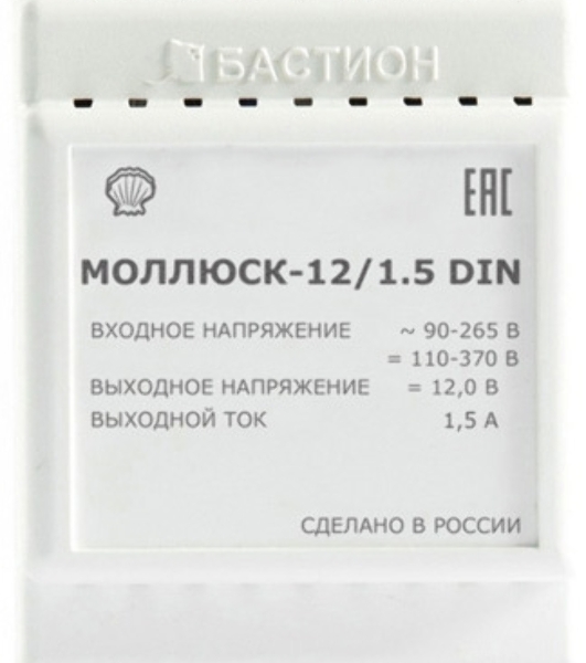 Источник вторичного электропитания Моллюск 12/1,5 12В, 1,5А