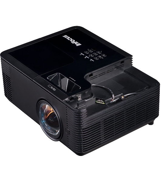 Проектор INFOCUS IN136ST DLP, 4000 ANSI Lm,WXGA (1280x800), 28500:1, 0.521:1, 3.5мм in,Composite video, VGA, HDMI 1.4a x3 (поддержка 3D), USB-A (для SimpleShare и др.), лампа 15000ч.(ECO mode),3.5мм out, Monitor out(VGA),RS232,RJ45,21дБ, 4,5 кг.