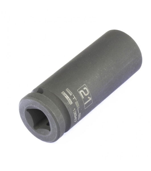 Головка ударная удлиненная шестигранная Stels 21 мм, 1/2', CrMo