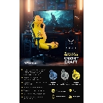 Кресло игровое Knight Craft Dragon синий эко.кожа крестов. металл, фото3