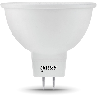 Лампа светодиодная Gauss Black 7Вт цок.:GU5.3 рефлек. 220B 3000K св.свеч.бел.теп. MR16 (упак.:10шт) (101505107)
