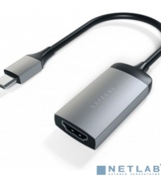 Адаптер Satechi Type-C to HDMI 4K 60HZ. Поддержка 4K/60Hz. Материал корпуса алюминий. Цвет серый космос.