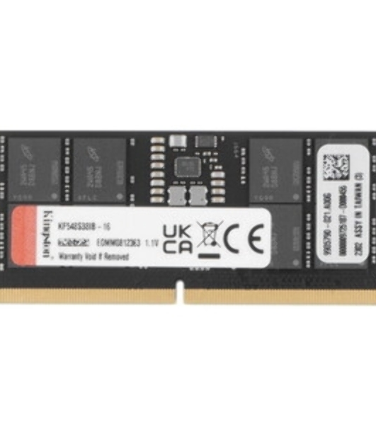 Оперативная память Kingston Fury Impact, DDR5, 16Gb (1x16Gb), 6400MHz, CL38, ECC, SO-DIMM, с радиатором, черный