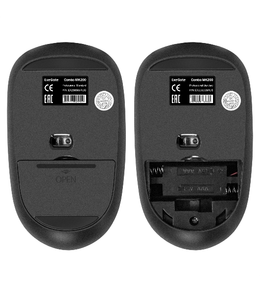 Комплект клавиатура+мышь ExeGate Professional Standard Combo MK200 беспроводной, USB, 1200 DPI, чёрный